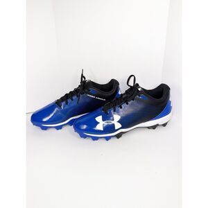 Under Armour Men 11.5 Leadoff Baseball Cleats Low Top Blue Black Rubber Comfort